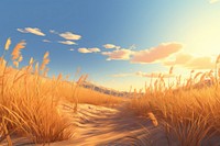 Grass landscape outdoors horizon. AI generated Image by rawpixel.