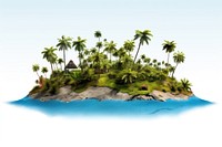 Tropical island landscape outdoors nature. AI generated Image by rawpixel.