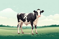 Cow farm animal  illustration