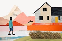 Home buyer paper craft illustration