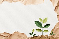 Paper craft sapling sustainability background,  craft illustration