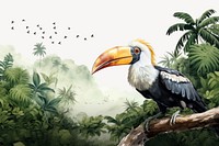 Toucan bird illustration, digital art