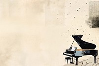 Piano music illustration beige background