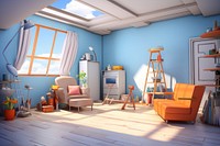 Architecture furniture flooring building. AI generated Image by rawpixel.