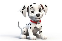 Pet dalmatian cartoon mammal. 