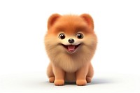 Pomeranian cartoon mammal animal. AI generated Image by rawpixel.