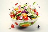 Cucumber salad food vegetable. AI generated Image by rawpixel.
