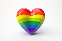 Heart rainbow white background celebration. 