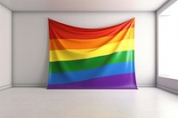 Flag rainbow room wall. 