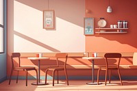 Room architecture restaurant furniture. AI generated Image by rawpixel.