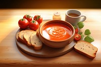 Bread ketchup tomato food. 