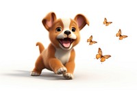 Butterfly dog cartoon animal. AI generated Image by rawpixel.