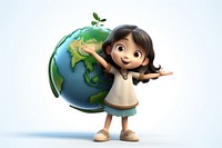 Cartoon planet globe cute. AI generated Image by rawpixel.