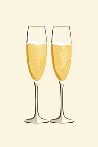 Champagne glass drink wine. AI generated Image by rawpixel.