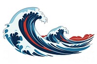 Drawing sports wave sea. AI generated Image by rawpixel.