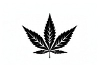 Leaf cannabis plant black. 