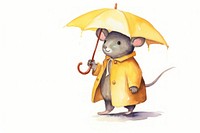 Umbrella cartoon mammal animal. 