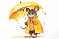 Umbrella raincoat cartoon mammal. 