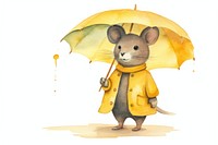 Umbrella raincoat cartoon animal. AI generated Image by rawpixel.