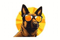 Sunglasses dog mammal animal. AI generated Image by rawpixel.