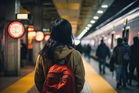 Subway adult women train. 