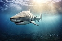 Shark swimming outdoors animal. AI generated Image by rawpixel.