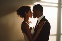 Wedding kissing dress photography. AI generated Image by rawpixel.