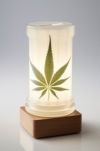 Cannabis lighting glass plant. 