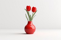 Tulip vase flower plant. 