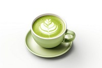 Coffee latte drink green. 