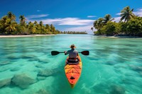 Kayaking vehicle sports canoe. AI generated Image by rawpixel.