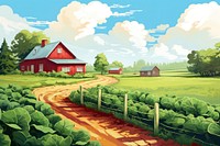 Farm architecture agriculture landscape. 