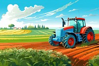 Field agriculture outdoors tractor. 