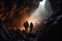 Cave recreation adventure outdoors. AI generated Image by rawpixel.