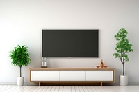 Television furniture sideboard screen. AI generated Image by rawpixel.
