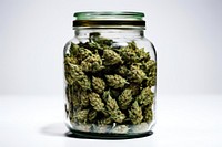 Jar narcotic cannabis glass. 