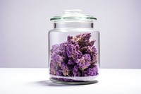 Jar lavender flower purple. 