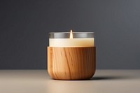 Candle lighting wood cylinder. AI generated Image by rawpixel.