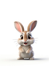 Rabbit cartoon mammal animal. AI generated Image by rawpixel.