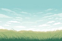 Grass sky landscape. 