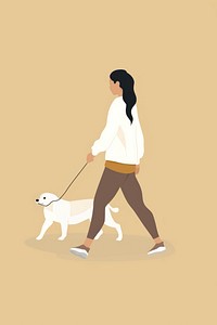 Walking dog animal mammal. AI generated Image by rawpixel.