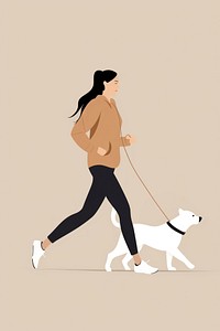 Walking dog footwear animal. AI generated Image by rawpixel.