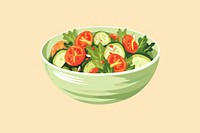 Bowl vegetable cucumber salad. 