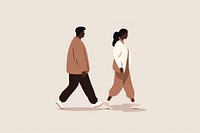 Walking people adult togetherness. AI generated Image by rawpixel.