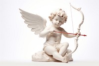 Arrow white cupid white background. 