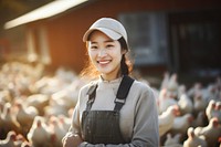 Smiling chicken smile farm. 