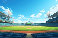 Baseball outdoors stadium sports. AI generated Image by rawpixel.