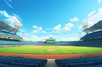 Baseball outdoors stadium sports. 