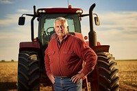 Tractor outdoors vehicle farmer. 