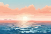 Landscape ocean backgrounds outdoors. 